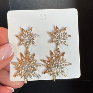 Gold Starburst Earrings